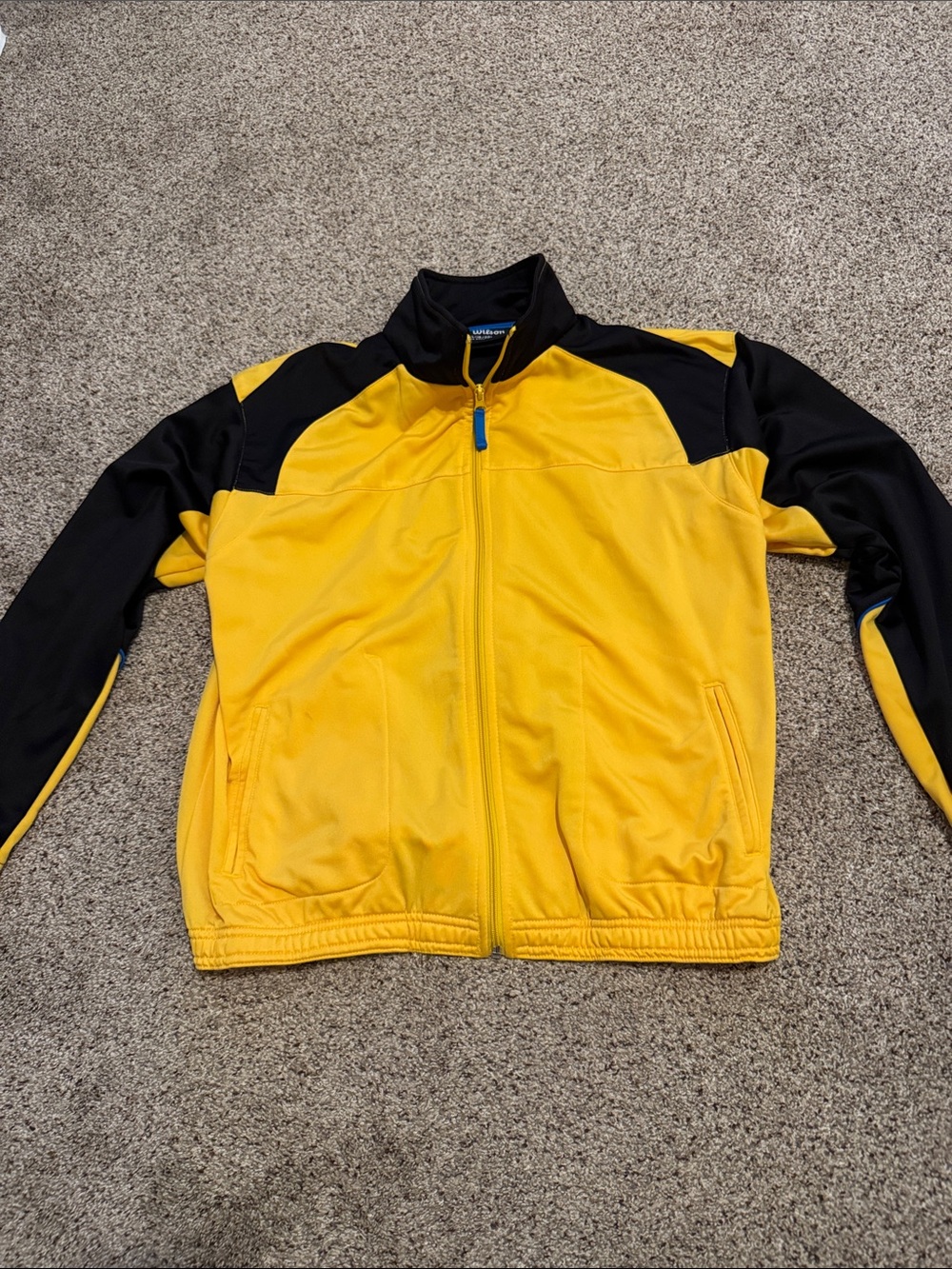 Wilson Youth Yellow and Black Track Jacket size  XL (18/20)